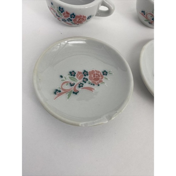 Vintage Child’s China Tea Set Battat Floral 5 PCs Great for 18 Inch Dolls - Picture 5 of 10